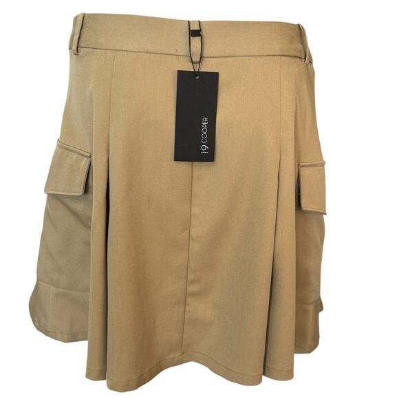 New ~ 19 COOPER ~ NORDSTROM ~ Cargo Pleat Utility Mini Skirt Size L - Picture 3 of 5